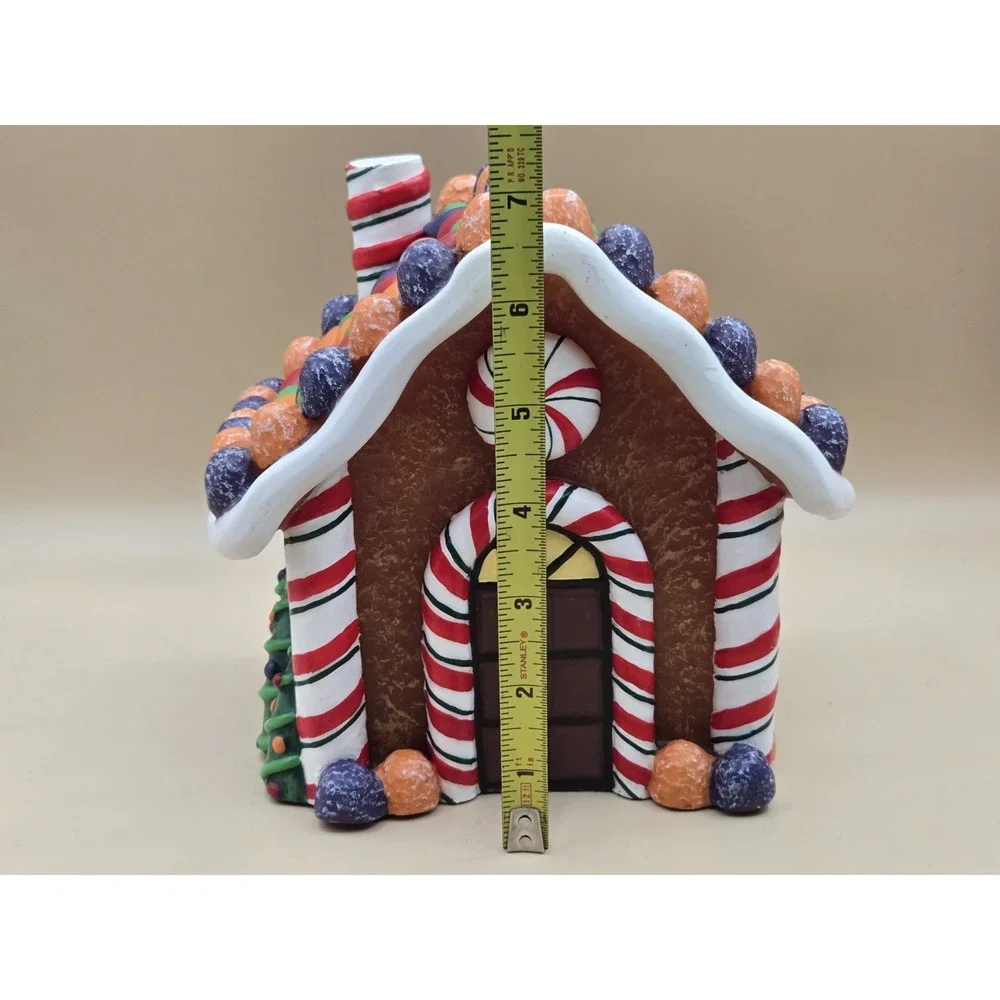 Gingerbread House Candle Decor Candy Land Heavy NEW Holiday‎ Christmas 7